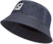Buy FENDI FF Logo Cotton Bucket Hat for Men - Dark Blue. FXQ958ARR1F0QA2
