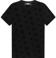 FENDI FF Logo Crew Neck T-Shirt Black Regular Fit FAF578AE15F0GME FENDI FF Logo Crew Neck T-Shirt Black Regular Fit FAF578AE15F0GME