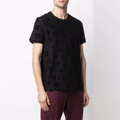 フェンディ FFロゴ クルーネック Tシャツ ブラック レギュラーフィット FAF578AE15F0GME Details for フェンディ FFロゴ クルーネック Tシャツ ブラック レギュラーフィット FAF578AE15F0GME