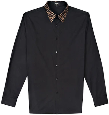 FENDI FF Logo Long-Sleeve Casual Shirt Black FS0751A4S6F0QA1 Buy FENDI FF Logo Long-Sleeve Casual Shirt Black FS0751A4S6F0QA1