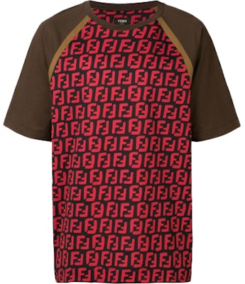 FENDI Kaos Logo FF Cetak Hitam/Merah FY0980A7A4F0QY3 Order FENDI Kaos Logo FF Cetak Hitam/Merah FY0980A7A4F0QY3