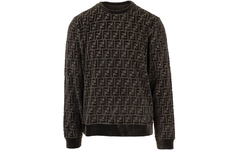 Fendi FF Logo Pullover Sweatshirt Dark Green FY0812AA8AF0GZ4