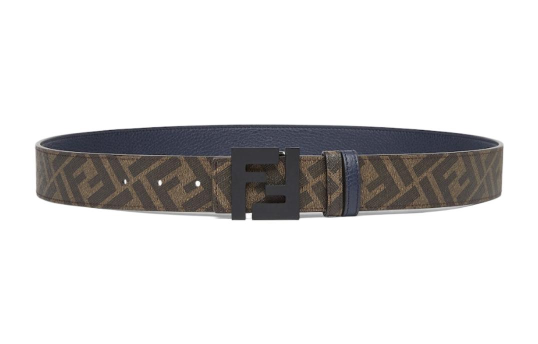 Lookbook 펜디 FF 로고 리버서블 버클 벨트 3.5cm 클래식 디자인. 7C0432AH8YF1FMW