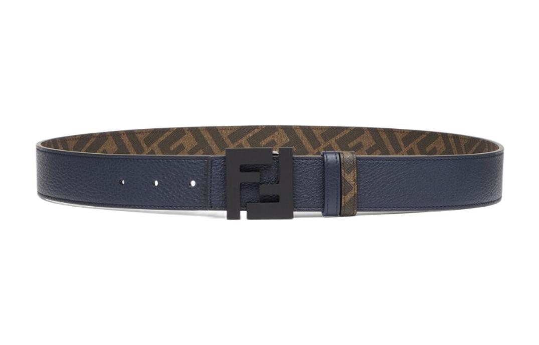 Shop 펜디 FF 로고 리버서블 버클 벨트 3.5cm 클래식 디자인. 7C0432AH8YF1FMW