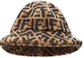 Buy FENDI FF Logo Shearling Lamb Hat Brown FXQ632A401F0QE1