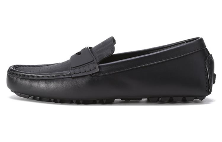 Fendi FF Logo Shoes 'Black Leather Driving' 7D1473AHGOF1D1Z