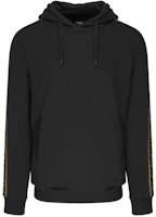 Fendi FF Logo Tape Hoodie Black Long-Sleeve Sweatshirt FY0870A1EG-F0QA1 Fendi FF Logo Tape Hoodie Black Long-Sleeve Sweatshirt FY0870A1EG-F0QA1