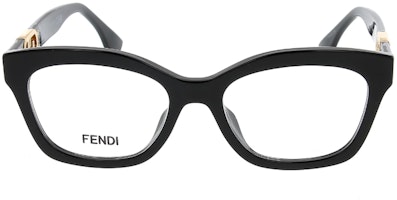 FENDI FF Logo Unisex Black Irregular Acetate Optical Glasses Frames. FE50039I001 FENDI FF Logo Unisex Black Irregular Acetate Optical Glasses Frames. FE50039I001