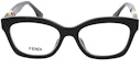 Order FENDI FF Logo Unisex Black Irregular Acetate Optical Glasses Frames. FE50039I001