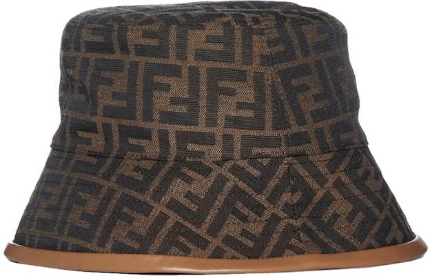 FENDI FF Monogram Cotton Bucket Hat Brown FXQ801ALHDF0VAT Lookbook FENDI FF Monogram Cotton Bucket Hat Brown FXQ801ALHDF0VAT