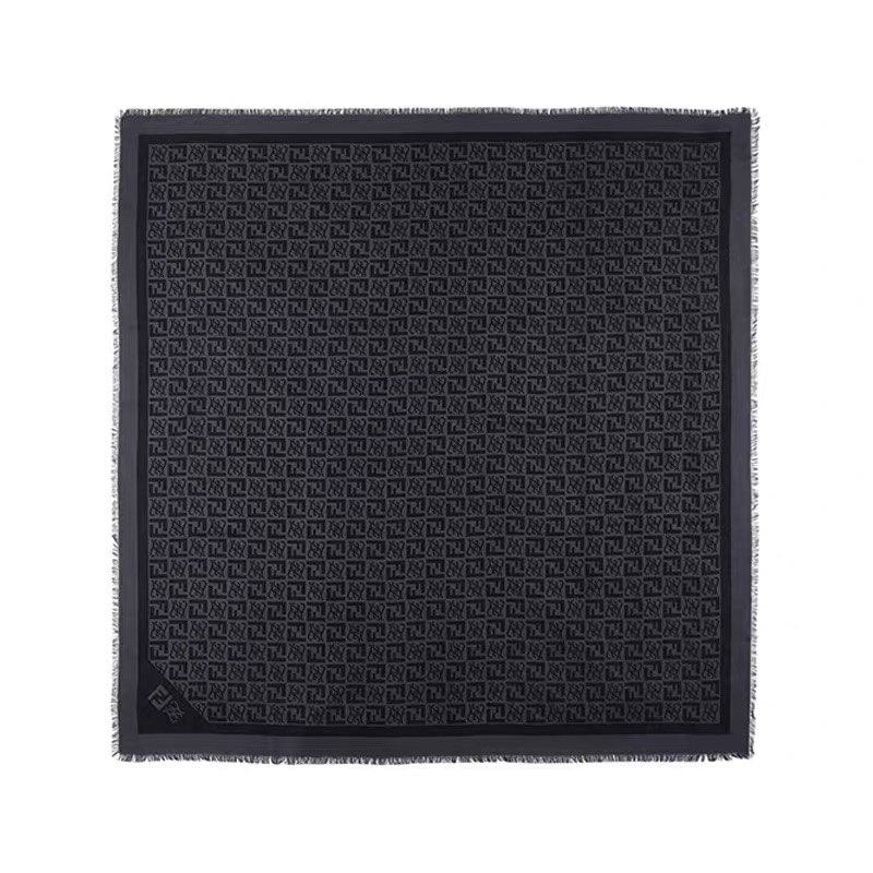 Lookbook 芬迪FF印花丝巾男女通用，秋冬商务休闲风格。 FXS610AIJOF0D9B