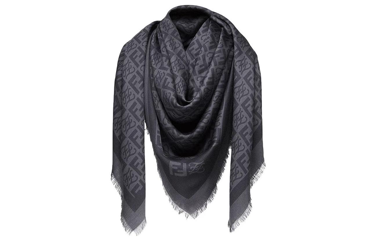 Details for 芬迪FF印花丝巾男女通用，秋冬商务休闲风格。 FXS610AIJOF0D9B