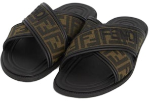 FENDI芬迪 徽標刺繡 平底 時尚涼拖 男款 黑色 Lookbook FENDI芬迪 徽標刺繡 平底 時尚涼拖 男款 黑色