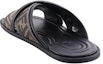 Shop Fendi FF Motif Kain Slide 'Logo Sulaman - Tembakau' 7X1548-AJZE-F1HGM