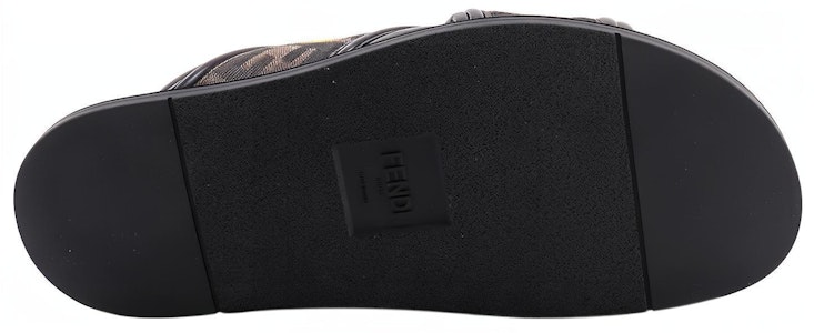 Fendi FF Motif Kain Slide 'Logo Sulaman - Tembakau' 7X1548-AJZE-F1HGM Purchase Fendi FF Motif Kain Slide 'Logo Sulaman - Tembakau' 7X1548-AJZE-F1HGM