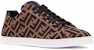 Fendi FF Motif Lace Up Rendah 'Almond Hitam' 7E1258-A7MY-F0R7R