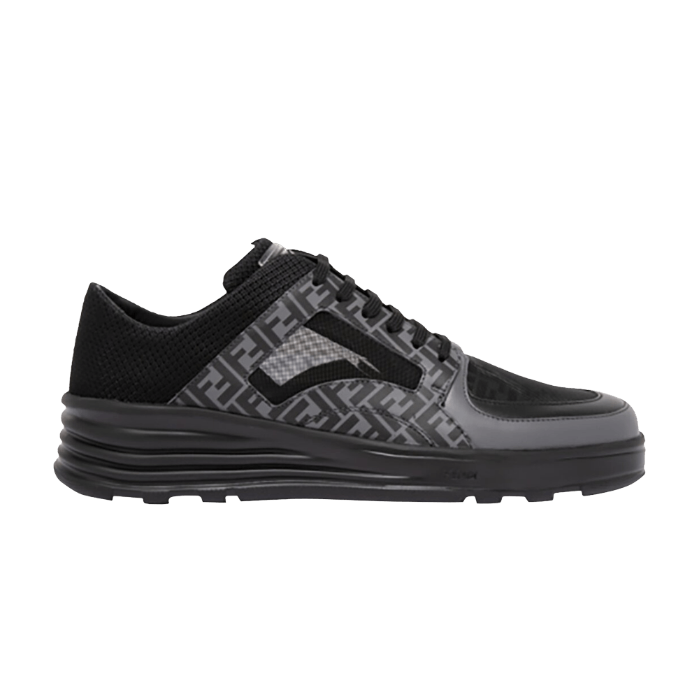 Fendi FF Motif Leather Low 'Black'