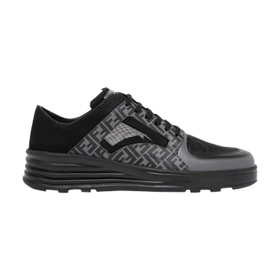 Fendi FF Motif Leather Low 'Black'