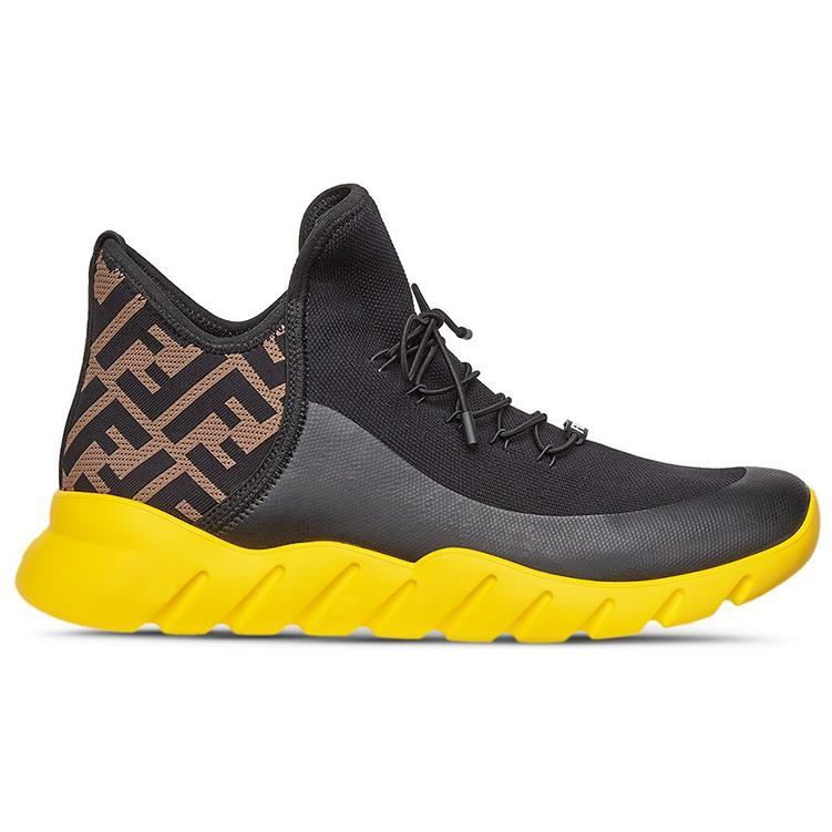 Order Fendi FF Motif Mesh Alto 'Negro Amarillo' 7E1347-AC7H-F0HEB