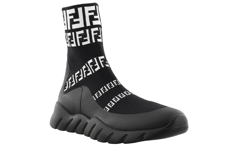 Fendi FF Motif Tech Fabric High 'Black' 圖 2
