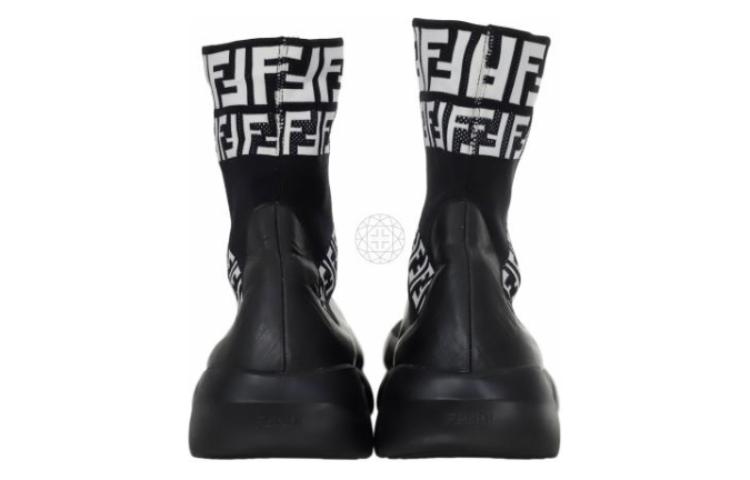 Fendi FF Motif Tech Fabric High 'Black' 圖 4