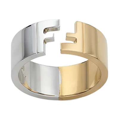 FENDI FF Pattern Copper Ring Unisex 7AJ193B08F0F0N