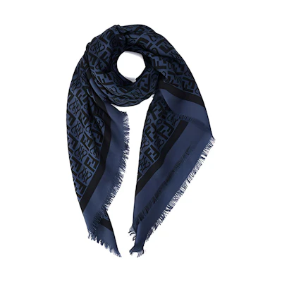 FENDI FF Pattern Silk Scarf for Men - 100% Mulberry Silk FXS610AIJOF0QR8