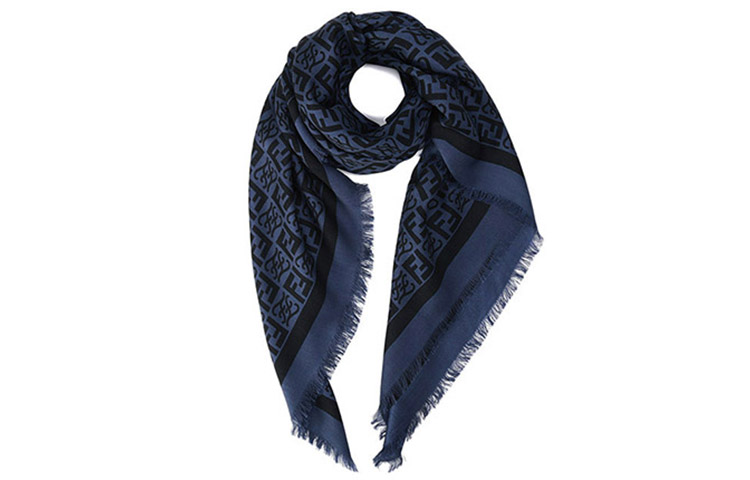 Order FENDI FF圖案男士桑蠶絲絲巾 - 100%純正桑蠶絲 FXS610AIJOF0QR8