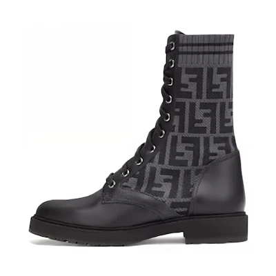 Fendi FF Rockoko Biker Boot 'Black'