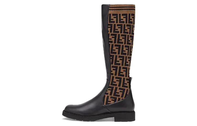 Fendi FF Rockoko Leather Boot 'Black Tabacco' 8W6789-A3GX-F0PMM