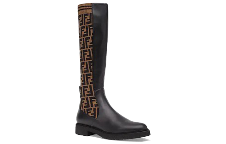 Fendi FF Rockoko Leather Boot 'Black Tabacco' 圖 3
