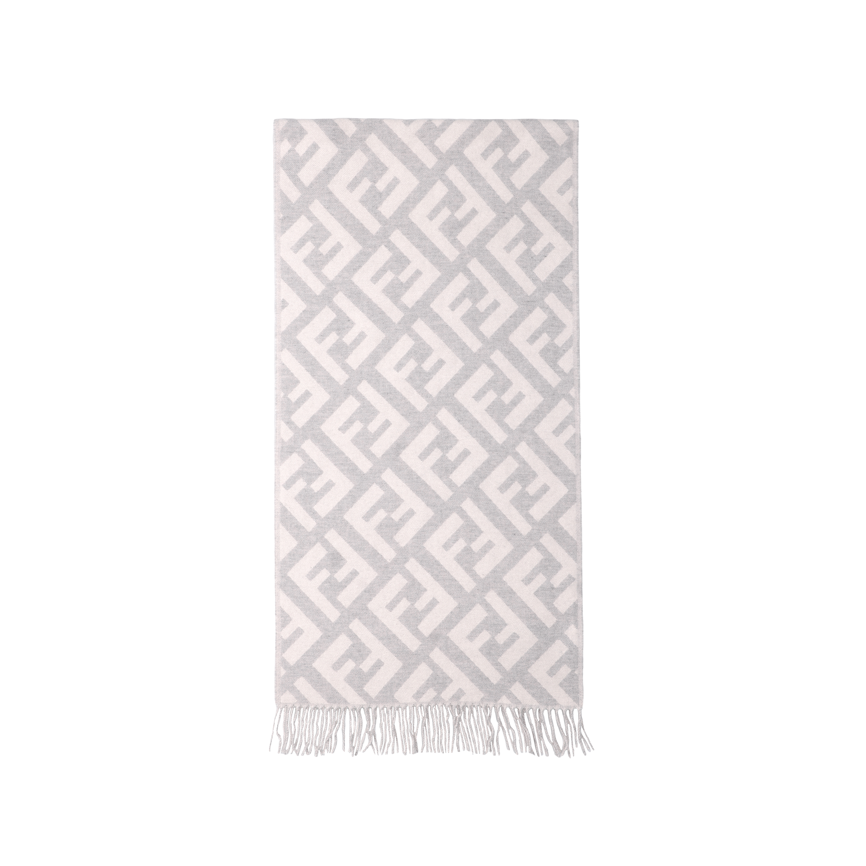 Order FENDI FF Syal Selendang Cashmere Putih Unisex Gaya Pasangan FXT260A8RSF0QG1