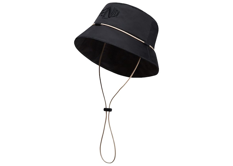 Fendi Fisheye Motif Bucket Hat FF Motif Black