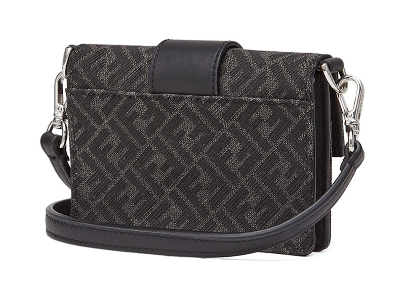 Order フェンディ フラット バゲット マイクロ グレー/ブラック