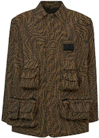 Fendi Floral Print Button-Up Long Sleeve Jacket Brown - FW1062AG87F1440 Fendi Floral Print Button-Up Long Sleeve Jacket Brown - FW1062AG87F1440