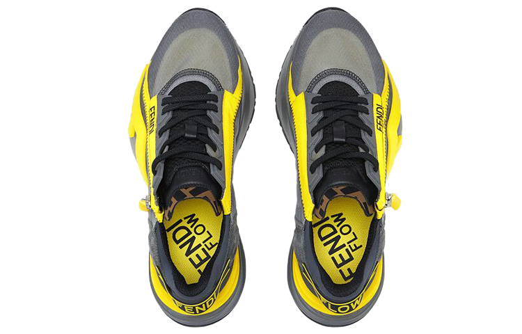 Lookbook Fendi Flow ''Sneakers Basse in Nylon Grigio'' 7E1392AF5RF0R8E