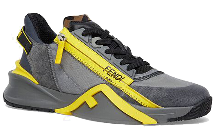 Fendi Flow 'Grey Nylon Low-Top Sneakers' 圖 2