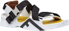 Order Fendi Flow 'Sandal Fesyen Kain Tapak Riak Hitam Putih Kuning' 7X1503AHI2F1GBA