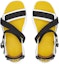 Lookbook Fendi Flow 'Sandal Fesyen Kain Tapak Riak Hitam Putih Kuning' 7X1503AHI2F1GBA