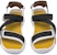 Fendi Flow 'Sandal Fesyen Kain Tapak Riak Hitam Putih Kuning' 7X1503AHI2F1GBA