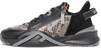 Fendi Flow Low 'Black Grey Leather Slip-On' 7E1453AM5FF1JHZ Fendi Flow Low 'Black Grey Leather Slip-On' 7E1453AM5FF1JHZ