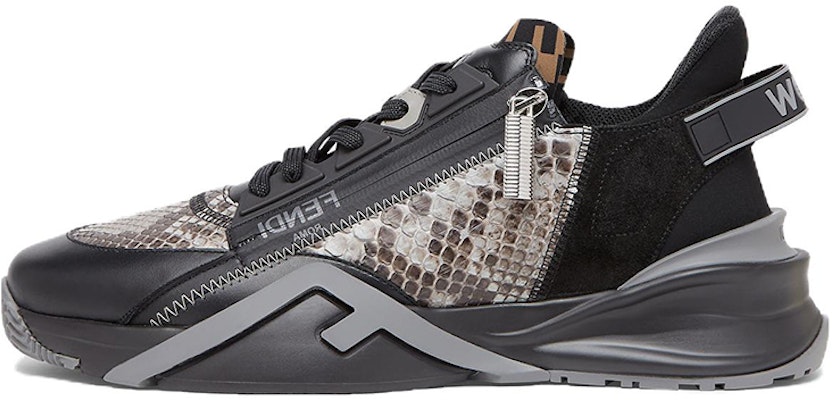 Fendi Flow Low 'Black Grey Leather Slip-On' 7E1453AM5FF1JHZ Buy Fendi Flow Low 'Black Grey Leather Slip-On' 7E1453AM5FF1JHZ