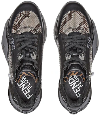 Fendi Flow Low ''Schwarz Grau Leder Slip-On'' 7E1453AM5FF1JHZ Shop Fendi Flow Low ''Schwarz Grau Leder Slip-On'' 7E1453AM5FF1JHZ
