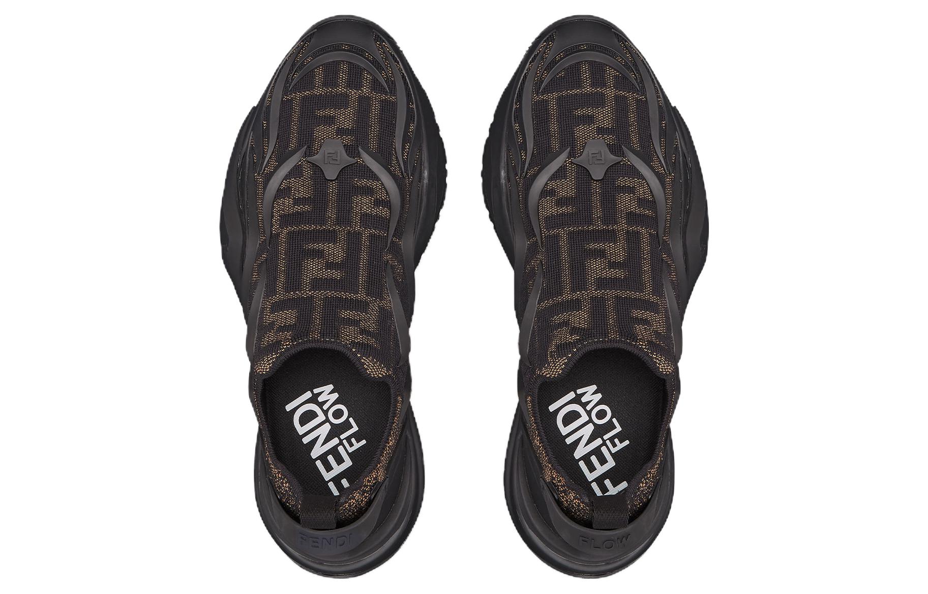 Shop Fendi Flow Bas ''Slip-On Maille Marron'' 7E1504AN89F0R7R