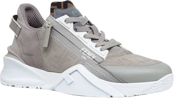 FENDI 芬迪 Fendi Flow 皮革低筒運動鞋 灰色 Lookbook FENDI 芬迪 Fendi Flow 皮革低筒運動鞋 灰色