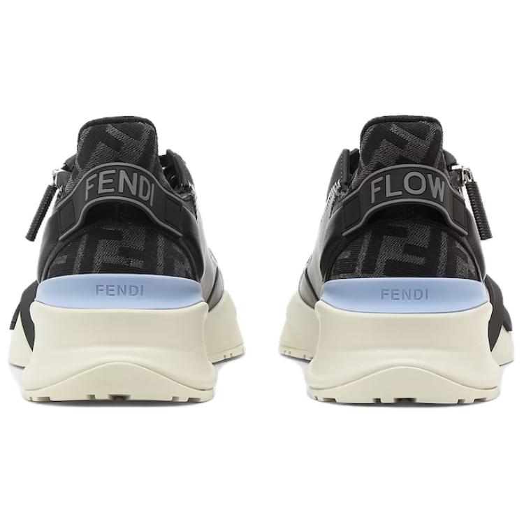 Details for FENDI芬迪 Flow 皮革 圓頭繫帶 低筒 休閒生活鞋 男款 灰色