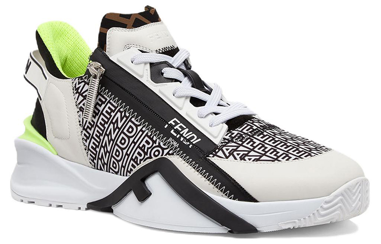 Fendi Flow Low Slip-On 'White Black' 圖 2