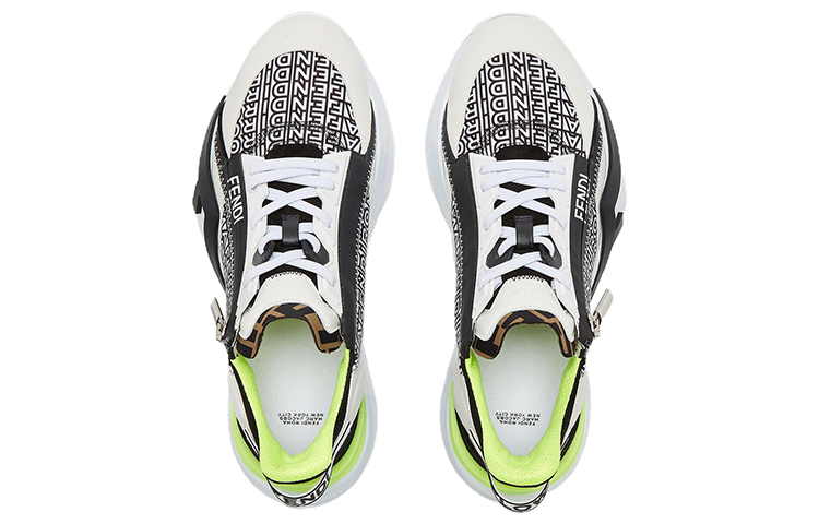 Fendi Flow Low Slip-On 'White Black' 圖 3