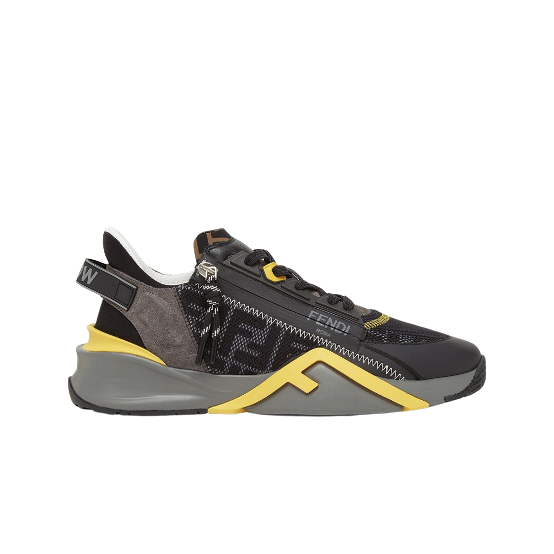 Fendi Flow Slip-On 'Black Grey Yellow' 7E1392AQ6DF1MYK
