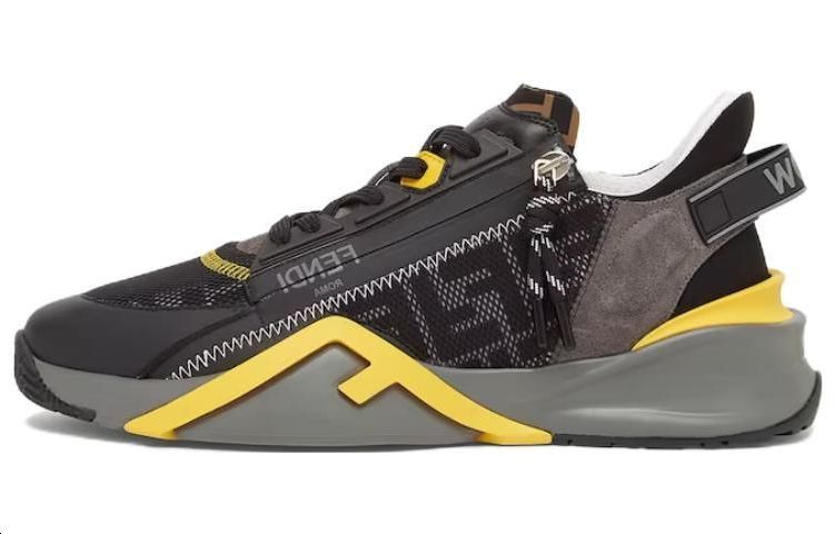 Fendi Flow Slip-On 'Black Grey Yellow' 7E1392AQ6DF1MYK